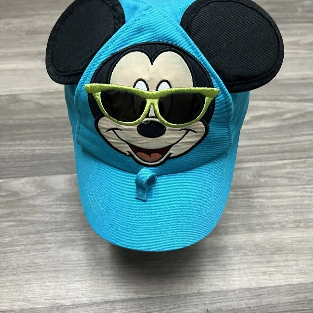 Disney Snapback Hat Mickey Ears Blue Toddler Kid Baseball Cap Park‎ World Land